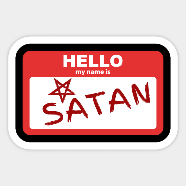 Hello My Name Is Satan Sticker by JeZeDe
